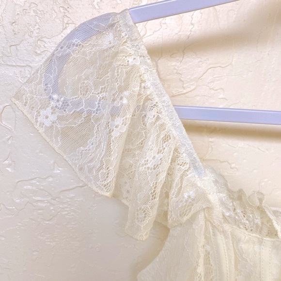 SHEIN Lace Off-Shoulder Crop Top NWOT - Picture 4 of 7